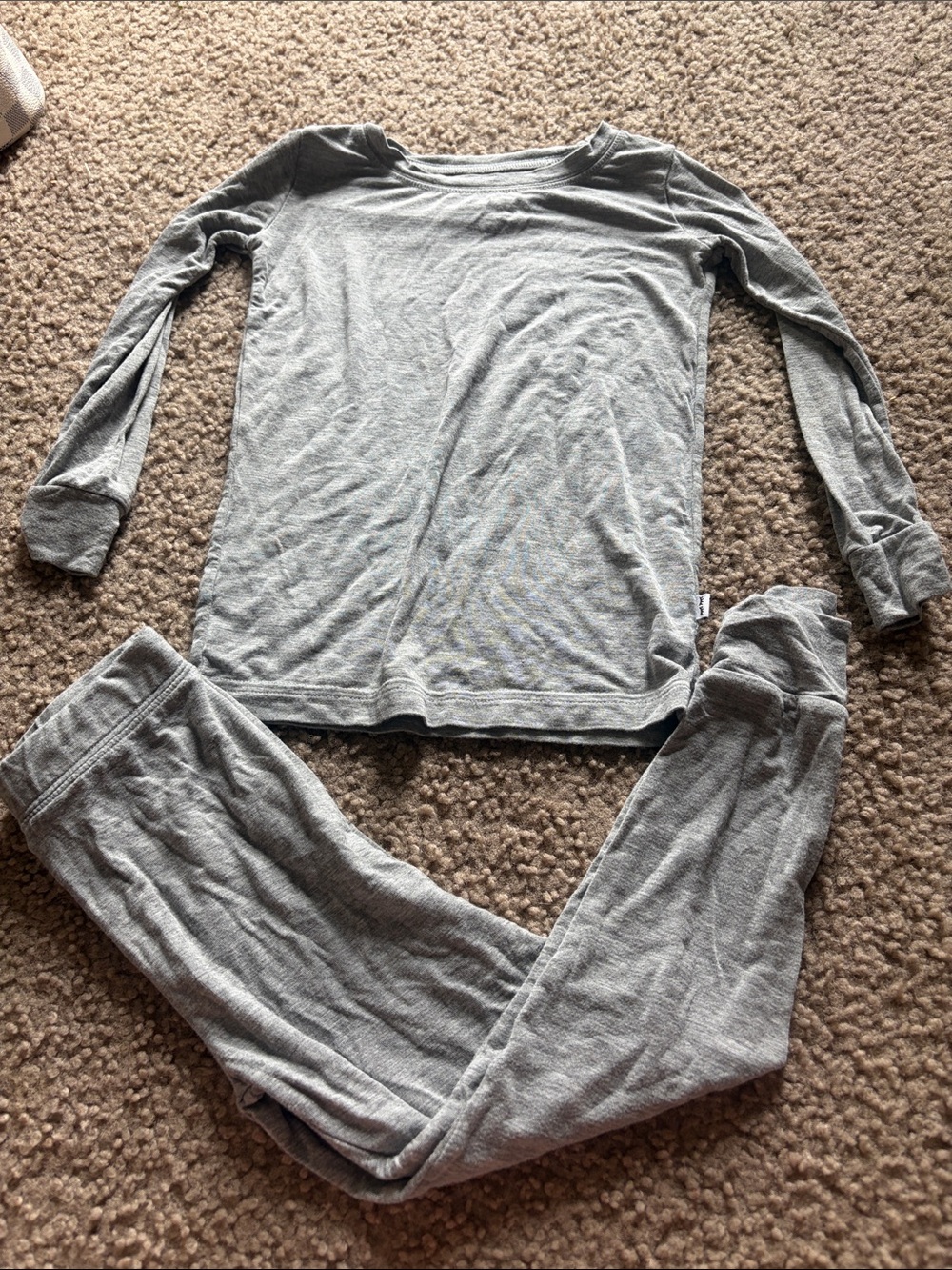 B9 Little Sleepies Bamboo 2t Grey Long-Sleeve Pajama Set - Lightweight Comfort